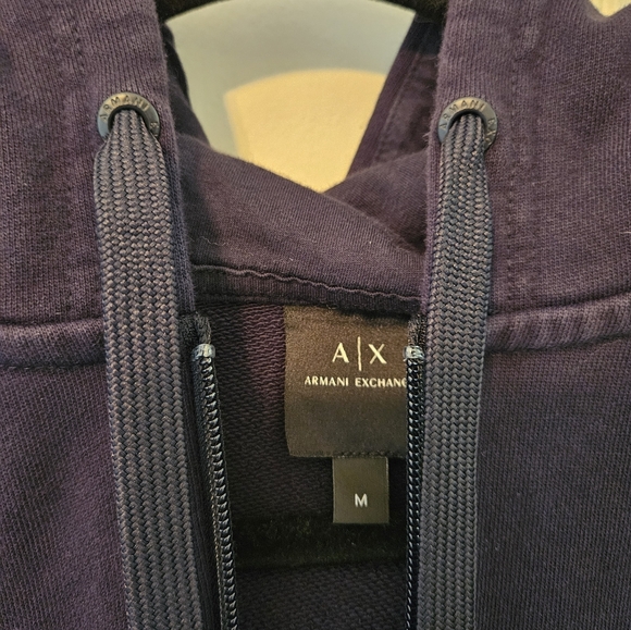 Used Medium Men's Back Armani Exchange Zip-Up Hoodie - Picture 9 of 15